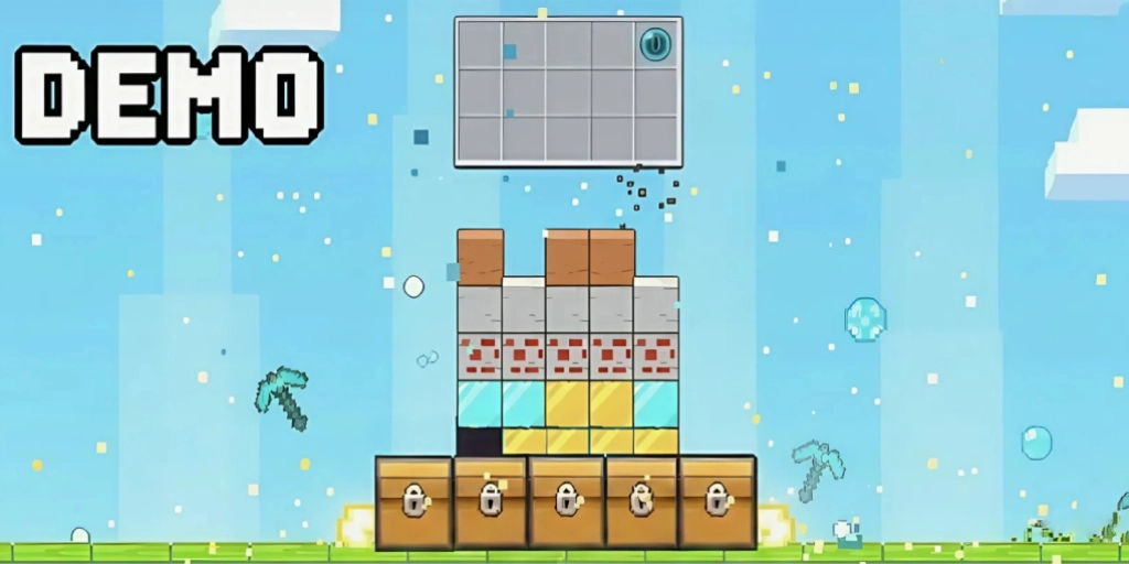 Mine Drop Demo - Texto demo y gameplay con efectos de gran premio y ganancias