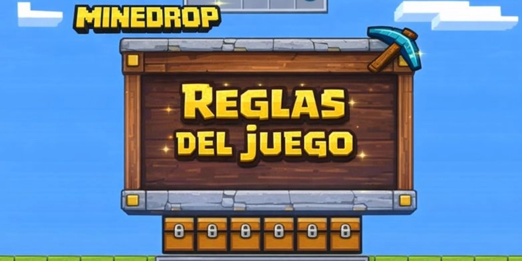 Instrucción de cómo empezar a jugar Mine Drop sobre fondo de gameplay - Guía completa para jugar MineDrop
